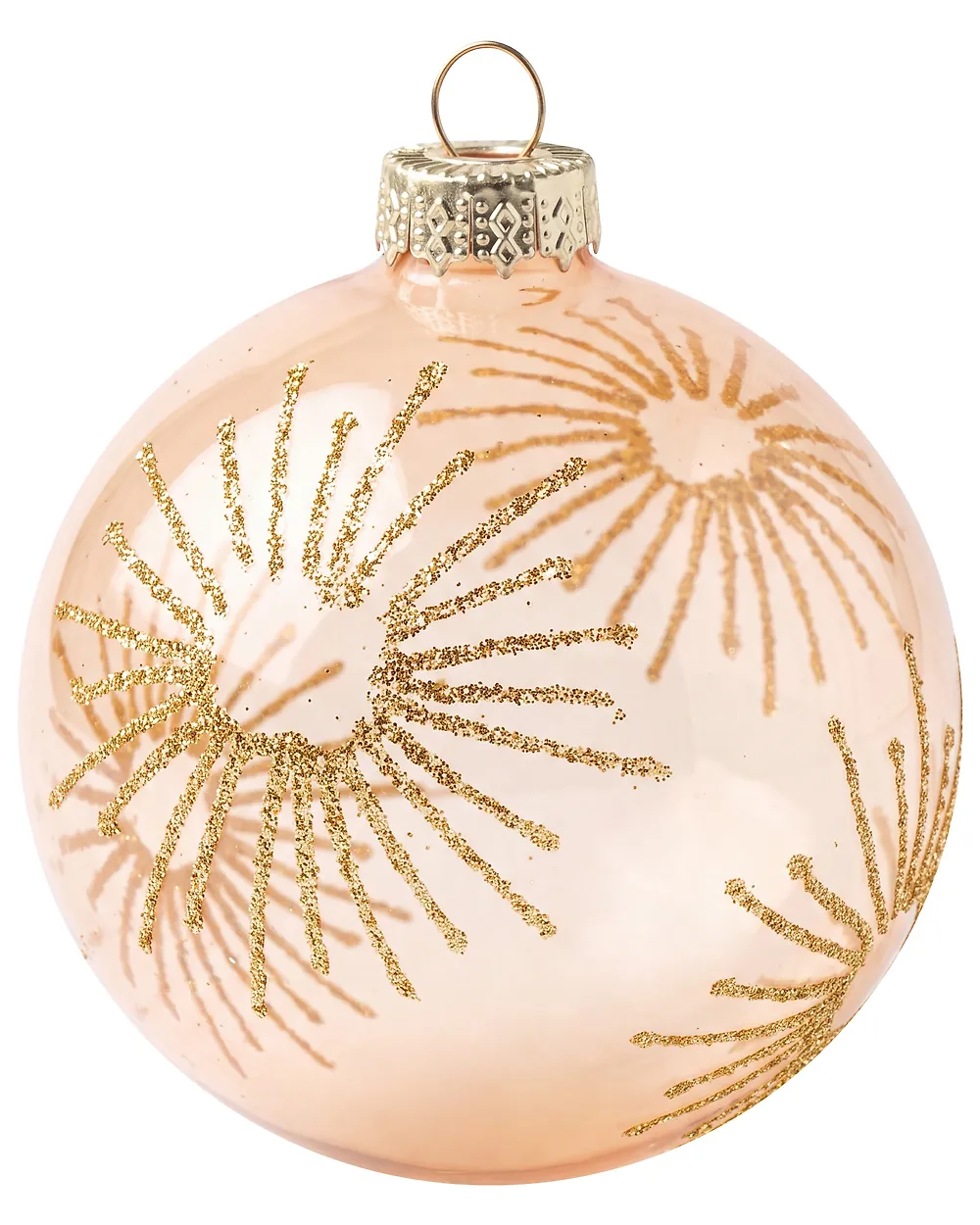 Set of 40 Baubles FROSTICE Glass Gold_1192182