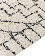Tappeto ZEYNE Beige 140 x 200 cm Cotone_840038