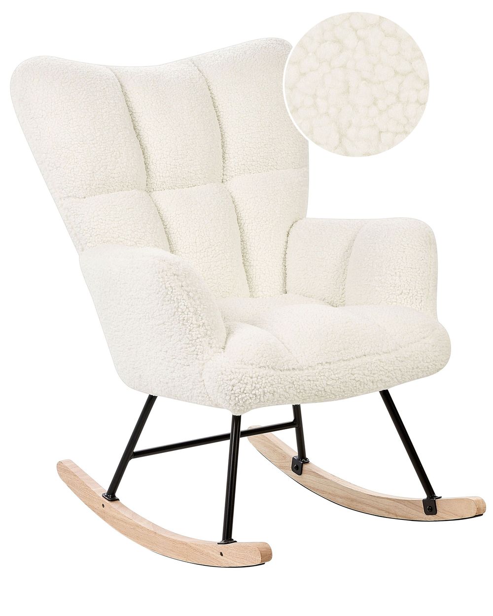 Rocking Chair OULU Boucle White Beliani