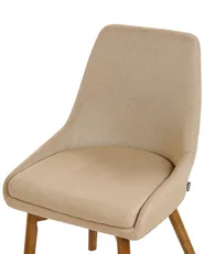 Set of 2 Dining Chairs MELFORT Fabric Sand Beige_800014