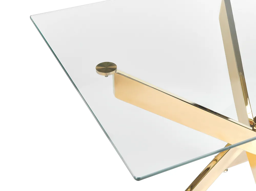 Dining Table MARAMO Gold 120 cm 70 cm Tempered Glass_875469