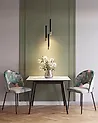 Set of 2 Dining Chairs COVELO Velvet Mint Green