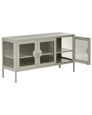 3 Door Sideboard GLEORA Metal Light Beige_1046236