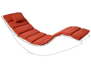 Sun Lounger Pad Cushion BRESCIA PREMIUM 180 x 60 cm Red_987256