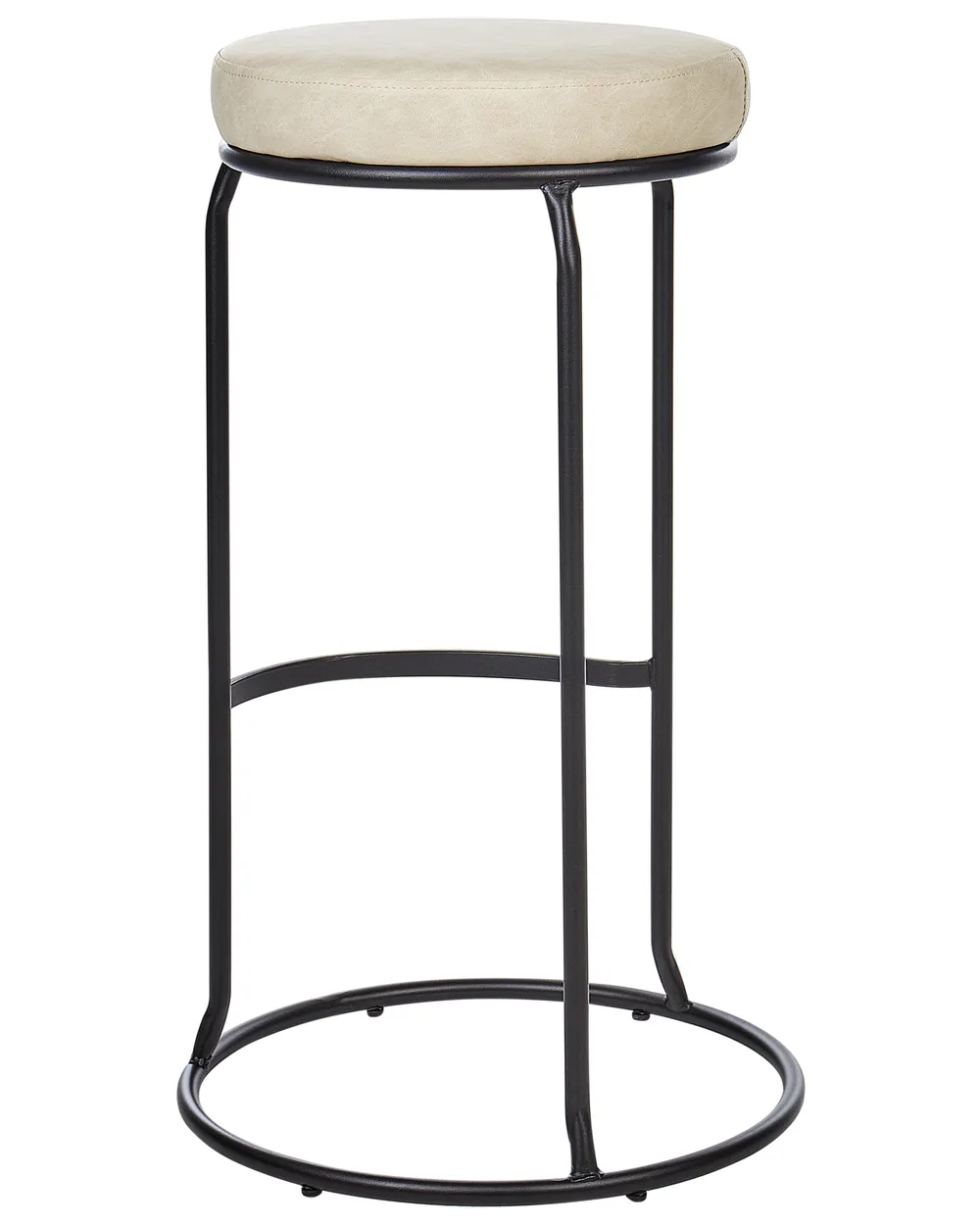 Set di 2 sgabelli da bar MILROY Pelle sintetica Beige chiaro_915985