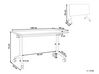 Schreibtisch heller Holzfarbton / weiß 180 x 60 cm klappbar mit Rollen CAVI_922507