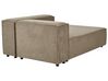 Chaise longue corduroy bruin linkszijdig APRICA_874539