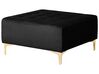 Divano letto angolare con ottomano in velluto nero destro ABERDEEN_857150