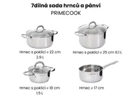 Sada 7 hrnců PRIMECOOK Nerezová ocel Stříbrná_1051152