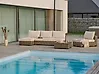 Conjunto de jardín con mesa 4 plazas VARALLO modular Ratán Gris Derecha