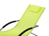 Steel Rocking Sun Lounger Lime Green CARANO_751540