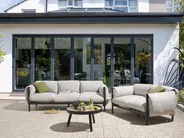 Set di divani da giardino 5 posti ESPERIA Metallo Grigio_868680