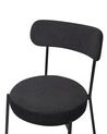 Lot de 2 chaises de salle à manger en tissu bouclé noir ALLISON_929085