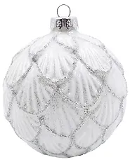 Conjunto de 42 bolas de Navidad ICELIGHT Vidrio Transparente/Blanco_1191831