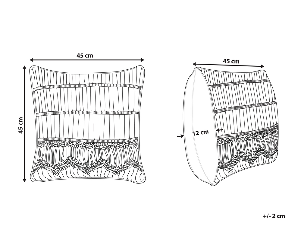 Black macrame pillow sales
