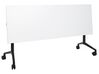 Biurko składane z kółkami 180 x 60 cm białe z czarnym CAVI_922300