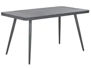 Garden Dining Set 4 Seater LIPARI with Cushions Metal Grey_808261