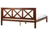 Bed Pine Wood TANNAY 180 x 200 cm (EU Super King) Dark Brown_931003