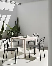 Gartenstuhl 4er Set COVOLO Schwarz_1175369