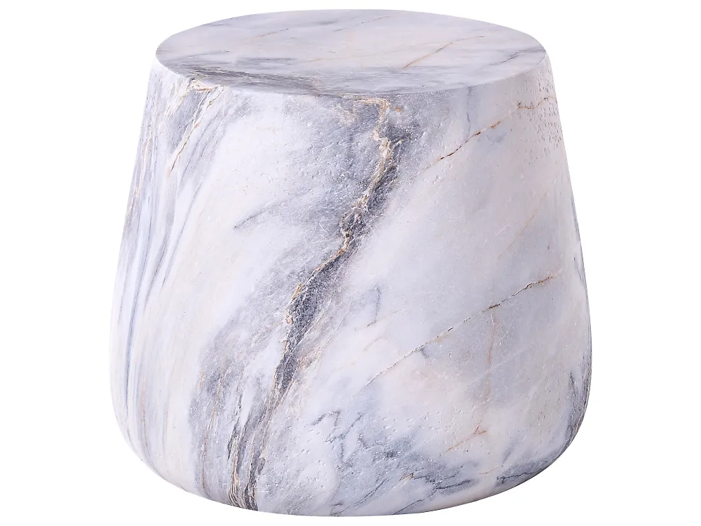 Side Table BIENTINO 46 cm 46 cm Grey Marble