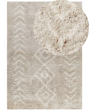 Shaggy Area Rug 160 x 230 cm Light Beige KAPAN