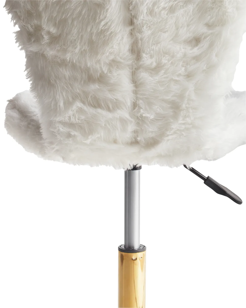 Desk Chair MARGATE Faux Fur White