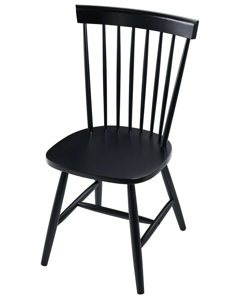 Set of 2 Dining Chairs BURGES Wood Black_1077021