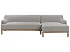 Corner Sofa SOSJO Fabric Light Grey Left Hand