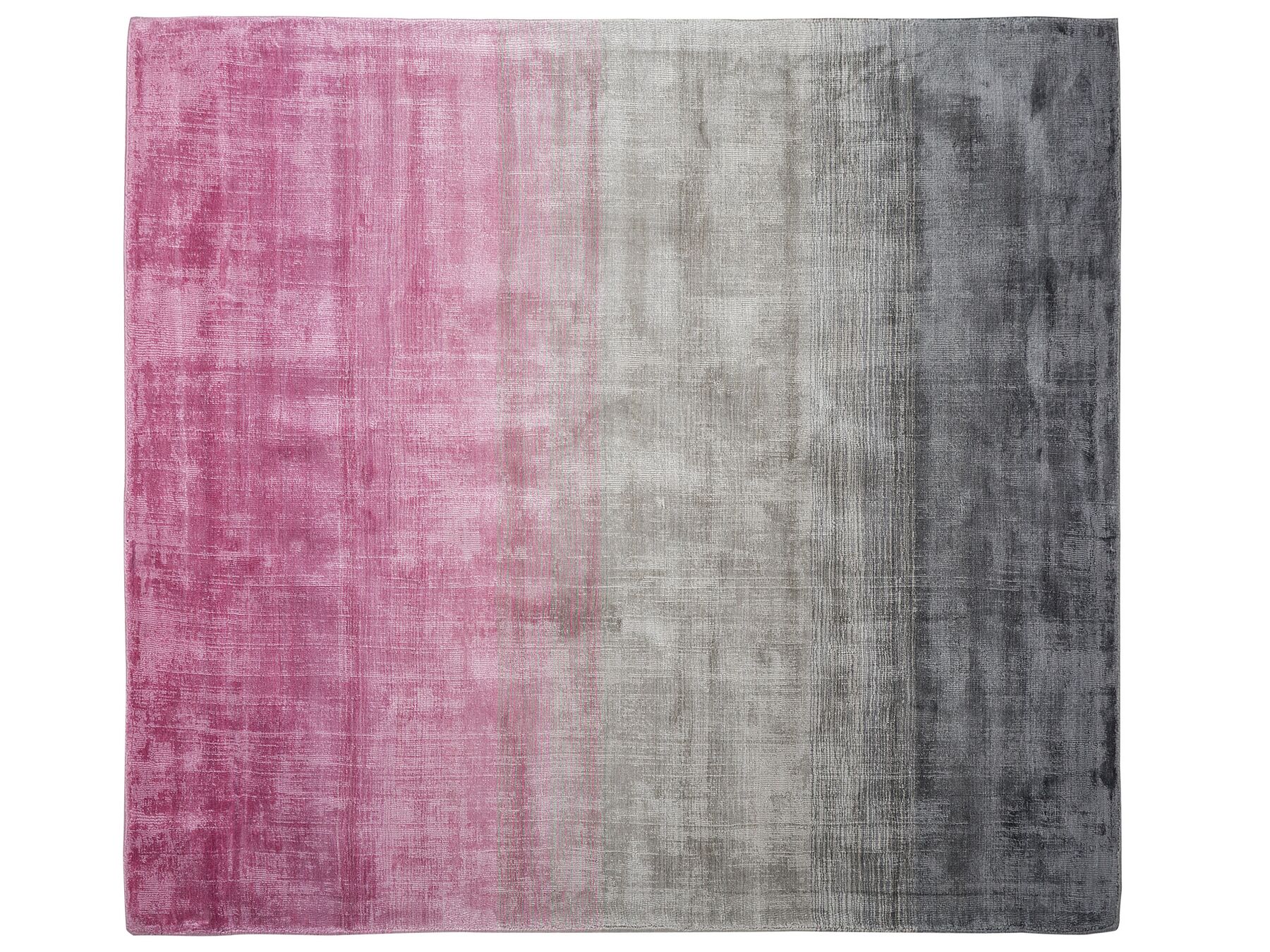 Viskózový koberec 200 x 200 cm ružová/sivá ERCIS_710150