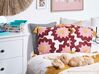 2 bawełniane poduszki dekoracyjne tuftowane z frędzlami 45 x 45 cm wielokolorowe LORALAI_911790