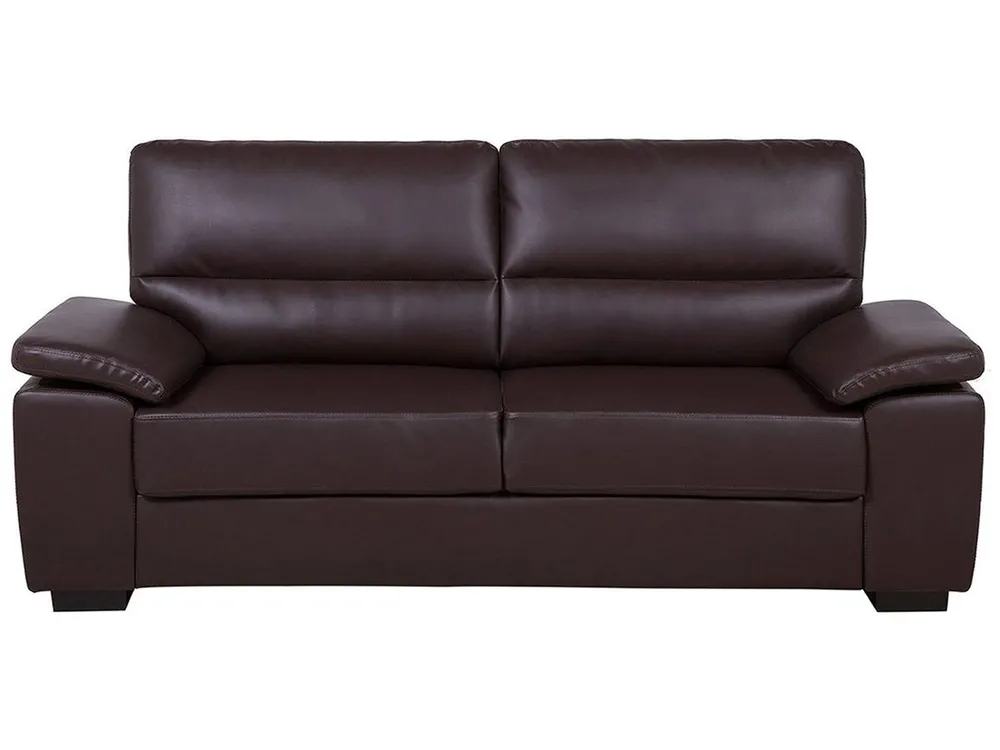 Letto in pelle sintetica nero opaco 180 x 200 cm AVIGNON