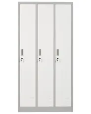 3-Door Storage Locker ATHLETE Metal Grey/ White_1011881