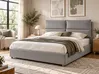 Ottoman Bed BATILLY Velvet Light Grey 160 x 200 cm (EU King Size)