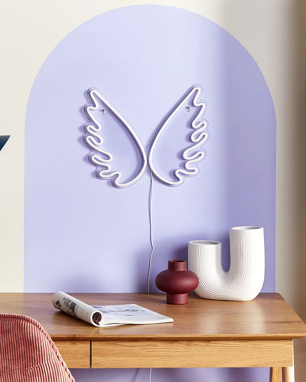 LED Neon Sign Angel Wings GABRIEL White_847769