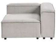 Modular Corner Sofa 2 Seater ARDAL with Ottoman Corduroy Taupe Right Hand_1011084