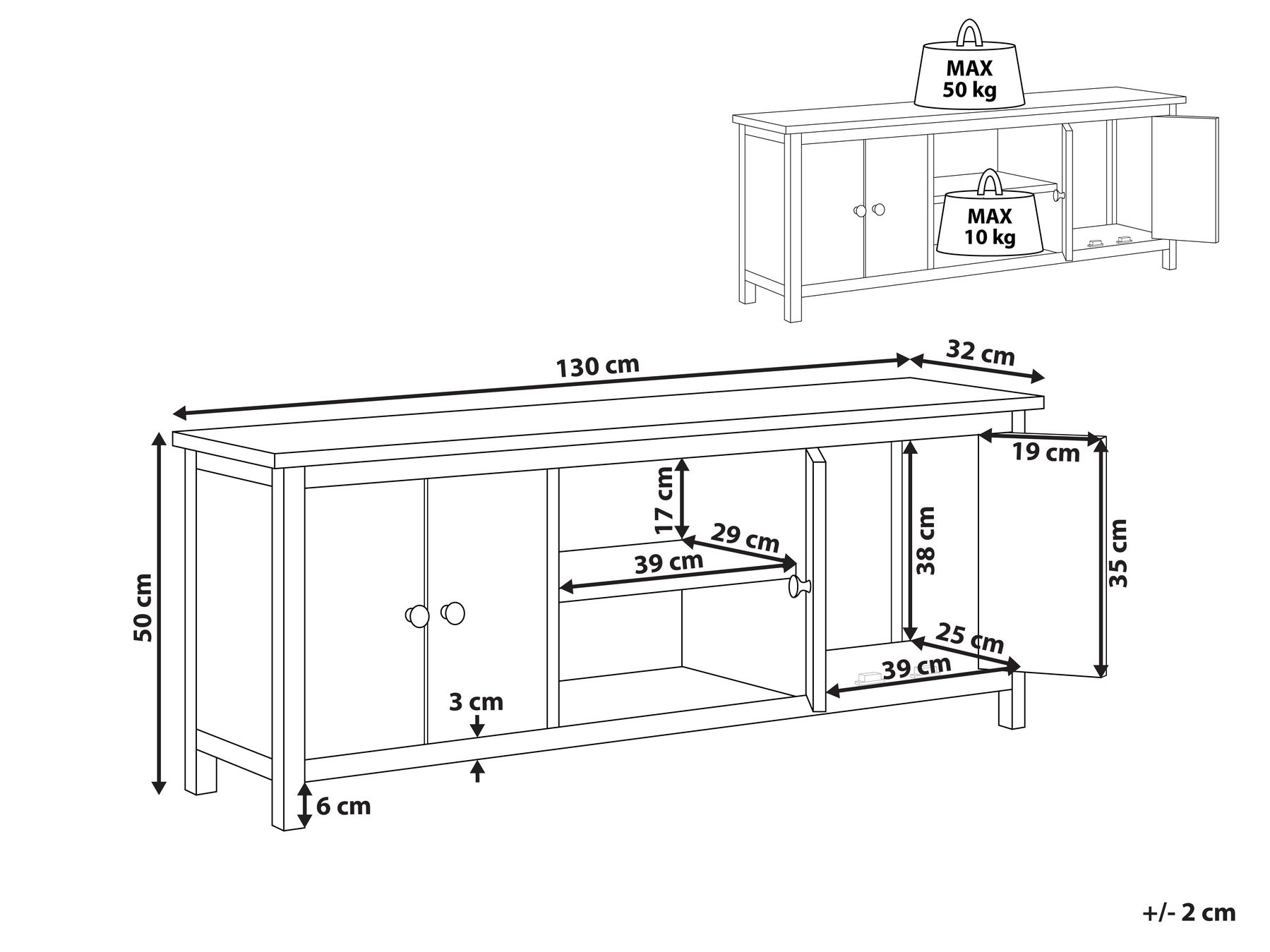 TV Stand Light Wood SALTON_941609 TV Stand Light Wood SALTON_941609