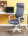 Silla de oficina LEADER Piel sintética Gris