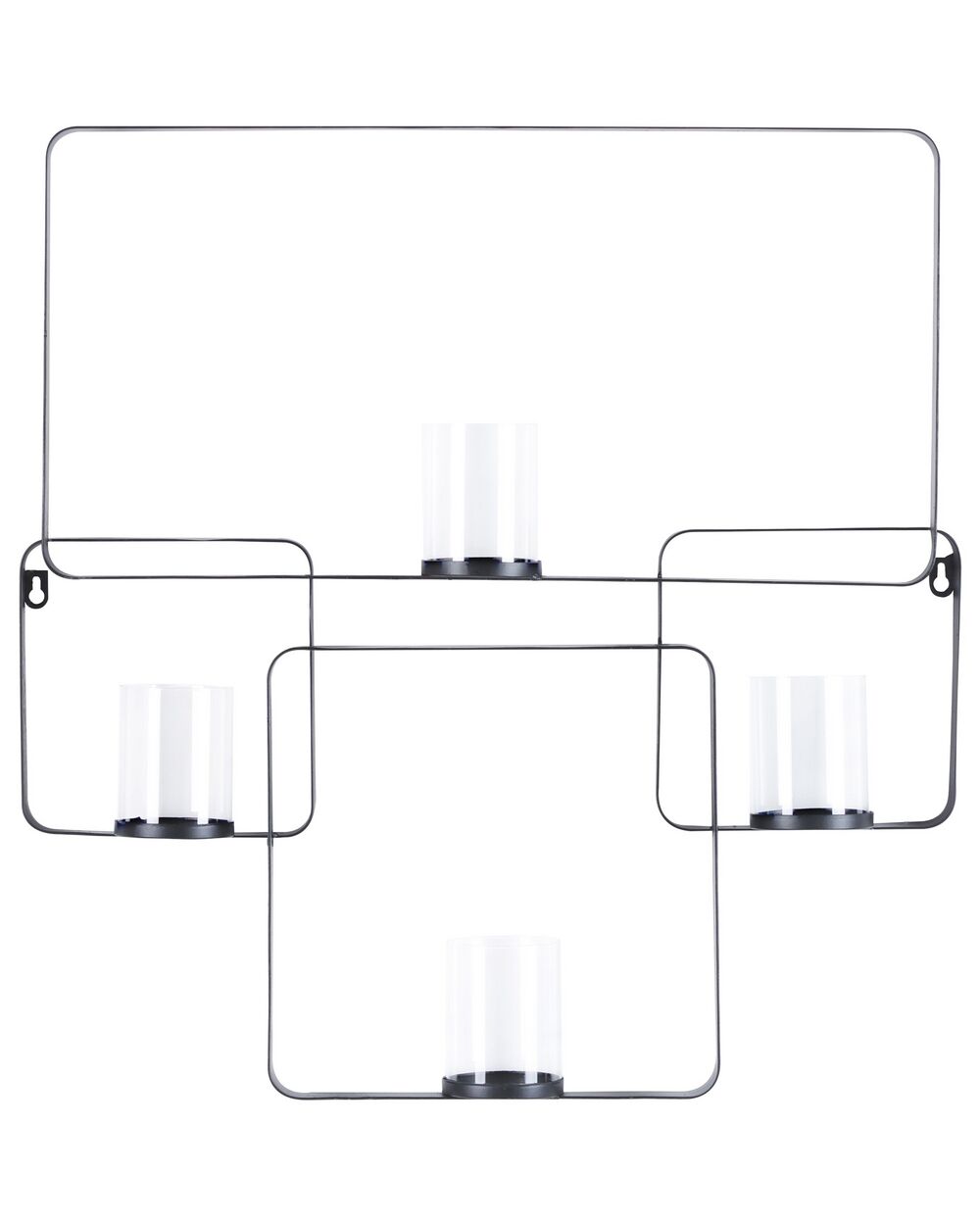 Wall Candle Holder PALAWAN 65 cm Metal Black