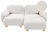 Sofá modular 2 plazas AMLI con otomana Bouclé Blanco crema