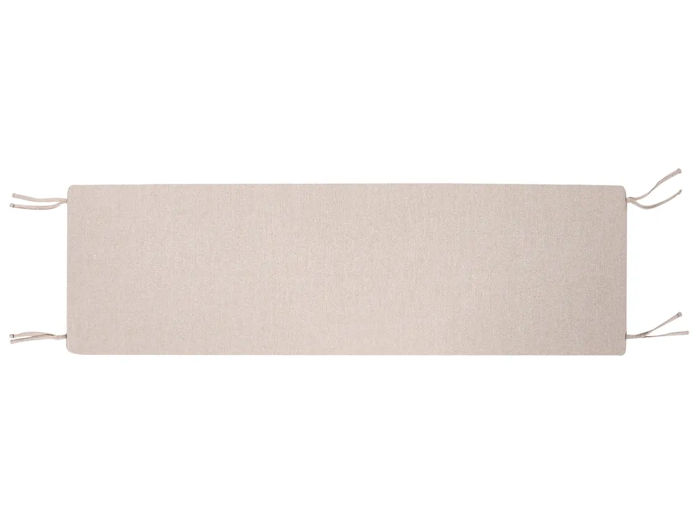 Garden Bench with Cushion MARLBORO 180 cm Acacia Wood Beige_1119117