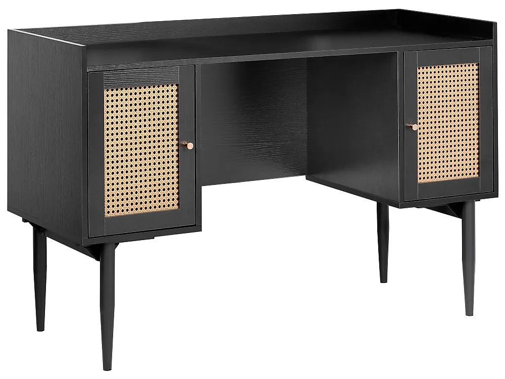 Home Office Desk RATANA 130 cm x 50 cm Black
