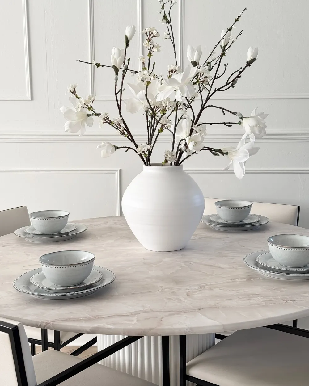 Set di 12 stoviglie CHERVIL Gres porcellanato Azzurro_991781