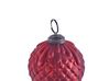 Set of 6 Glass Baubles Red ARGENTIN_899777