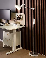LED Floor Lamp ANDROMEDA with Dimmer Metal White_1180113