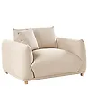 Armchair LUVOS Fabric Light Beige
