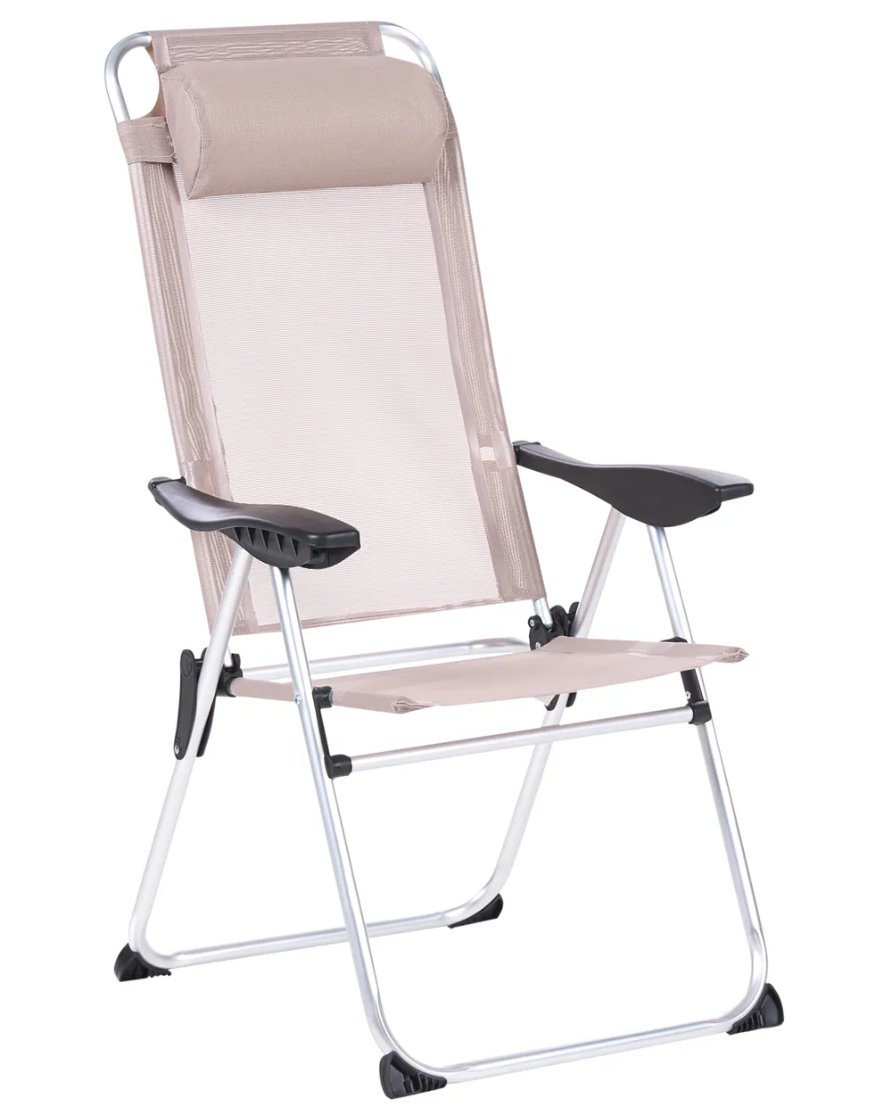 Set di 2 sedie da giardino ASINE Pieghevole Metallo Beige_1030644