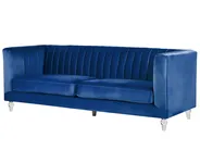 Divano 3 posti ARVIKA Velluto Blu marino_806172