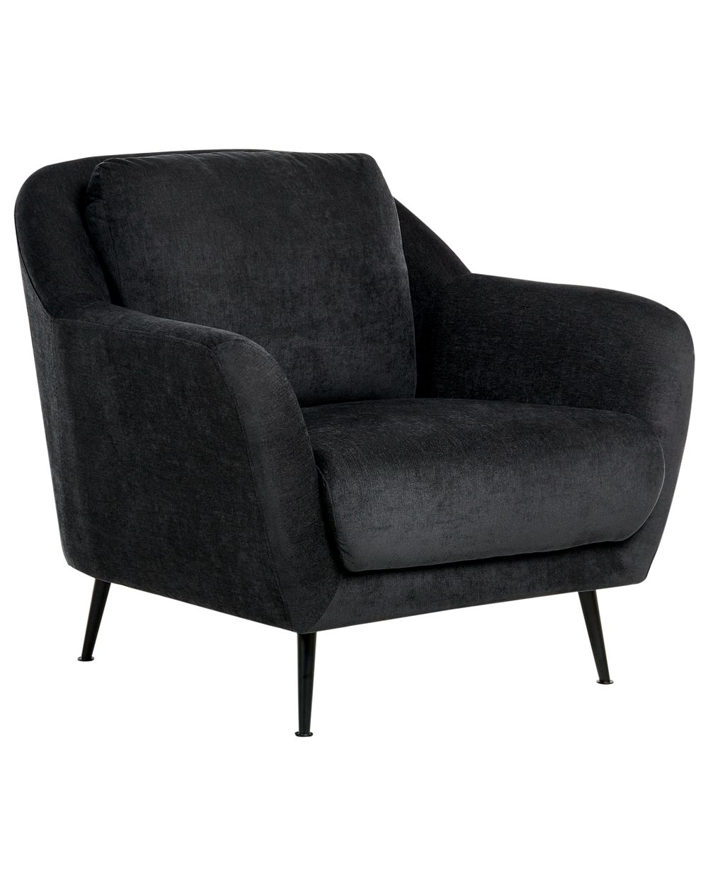 Fauteuil EIBY Tissu chenille Noir