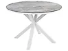 Garden Dining Table MALETTO 120 cm 120 cm Glass Dark Grey