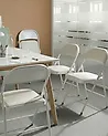 Conjunto de 4 sillas plegables SHASTA Metal Blanco